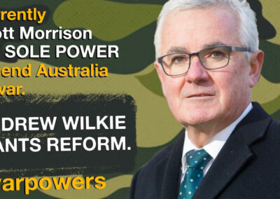 Andrew Wilkie on war powers reform