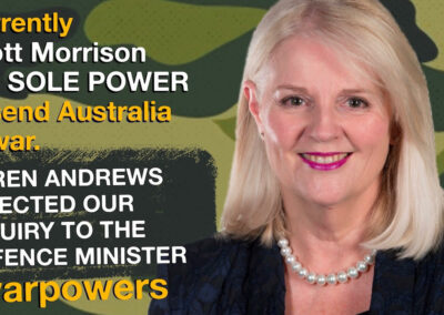 Karen Andrews on war powers reform