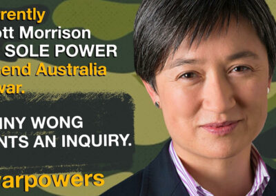 Penny Wong on war powers reform