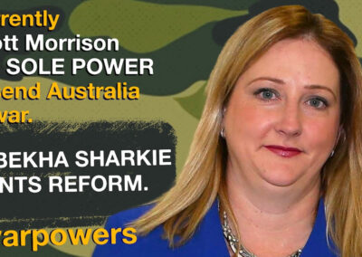 Rebekha Sharkie on war powers reform