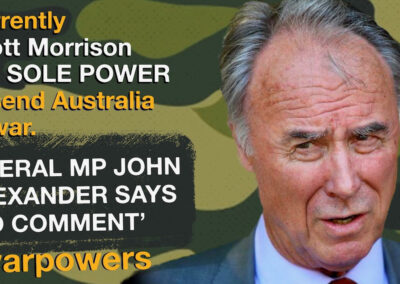 John Alexander on war powers reform