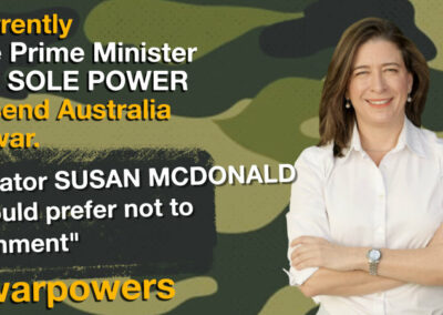 Susan McDonald on war powers reform