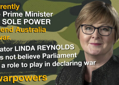 Linda Reynolds on war powers reform