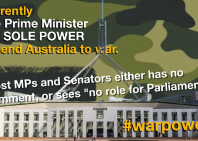 They represent us in parliament, but MPs say declaring war is above their pay grade