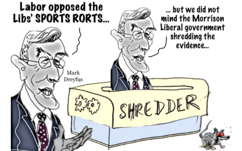 Shredders and dustpans. Mark Dreyfus’ desperate sweep on taxpayers