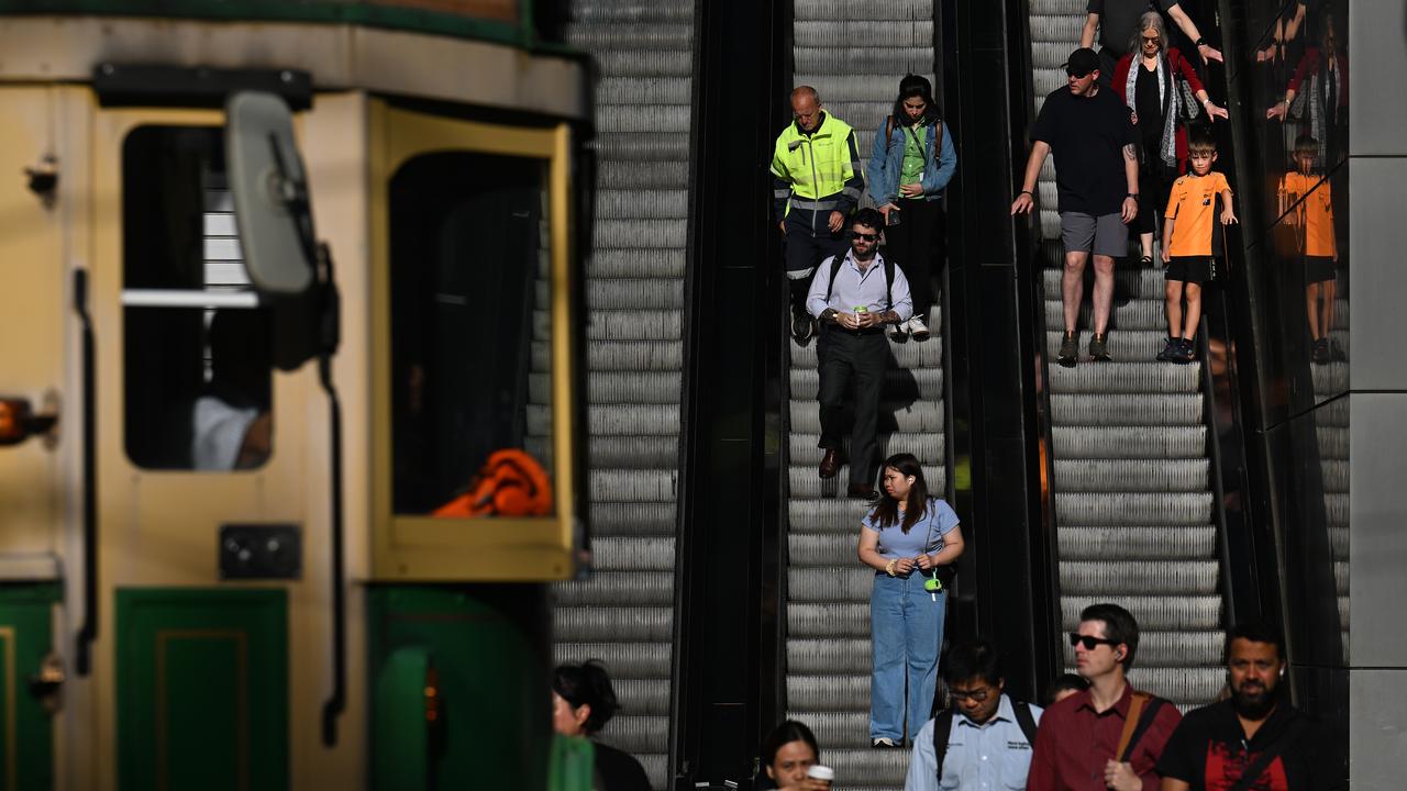 People on their morning commute