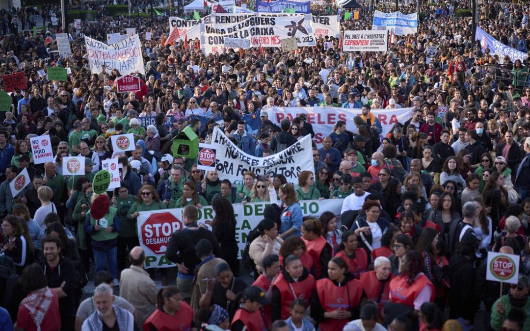 Thousands protest across Spain against housing shortage
