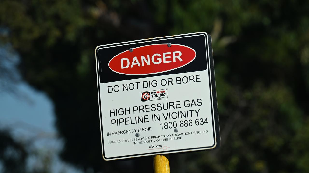 A gas danger sign