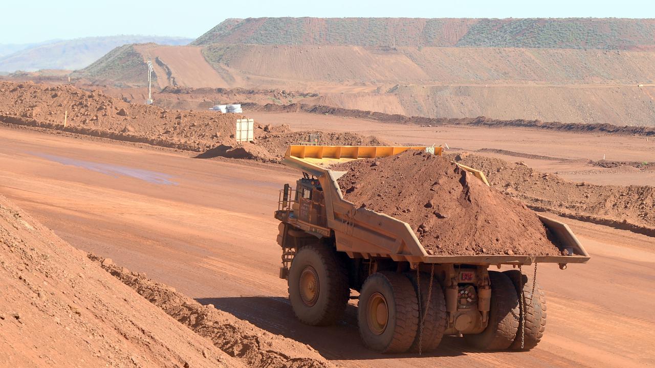 A truck at the Rio Tinto West Angelas iron ore mine