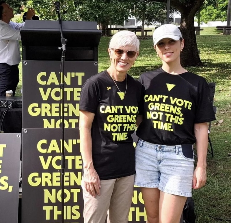 Advance director Sandra Bourke and Roslyn Mendelle. Source: QJ Collective, Instagram