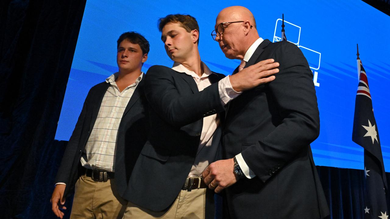 Peter Dutton with his sons