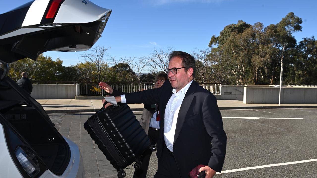Fraser MP Daniel Mulino arrives for a labor party Caucus