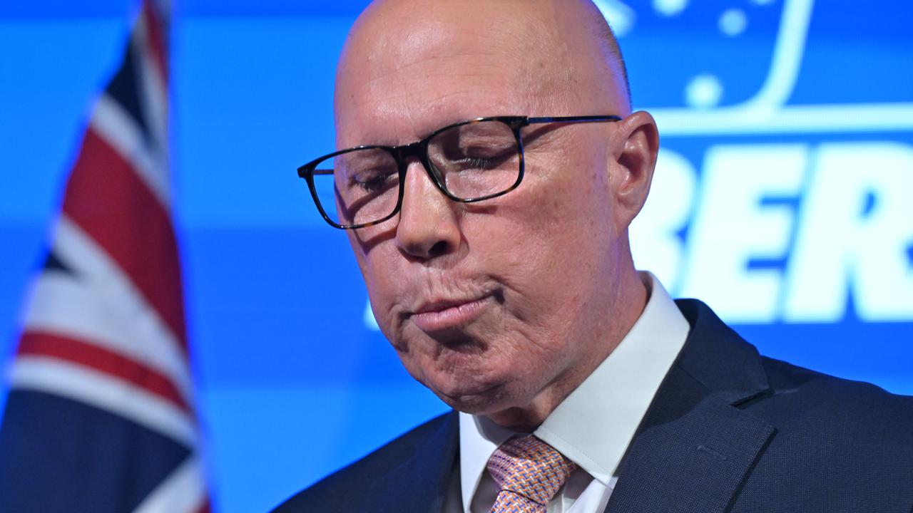 Opposition Leader Peter Dutton concedes defeat