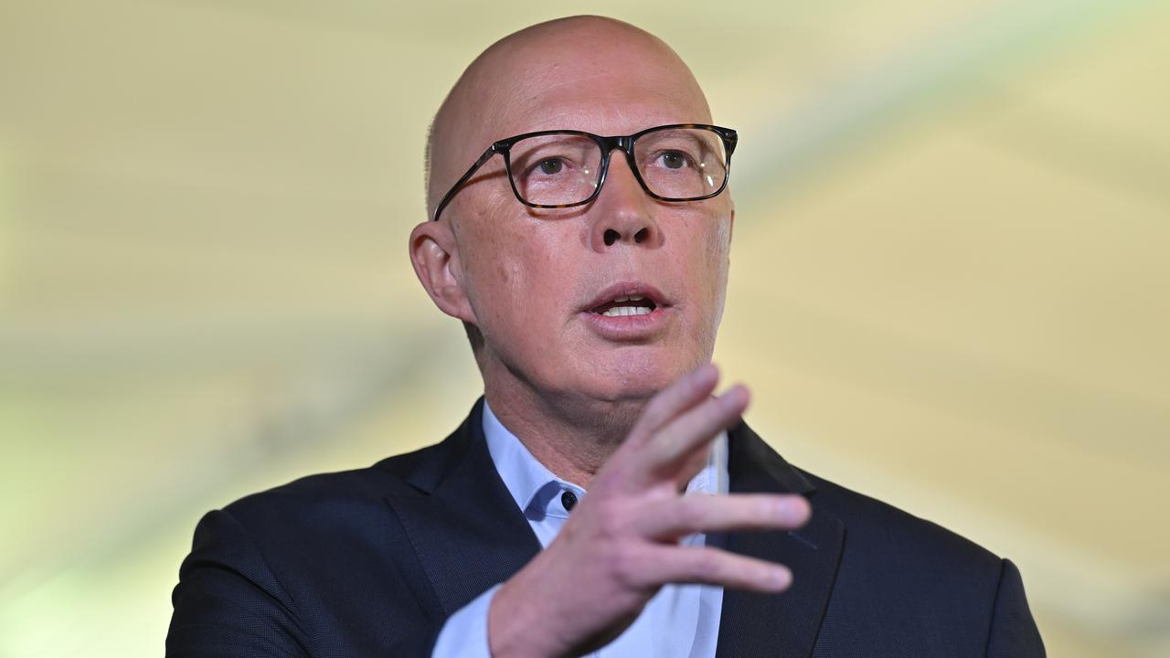 Leader of the Opposition Peter Dutton in Brisbane
