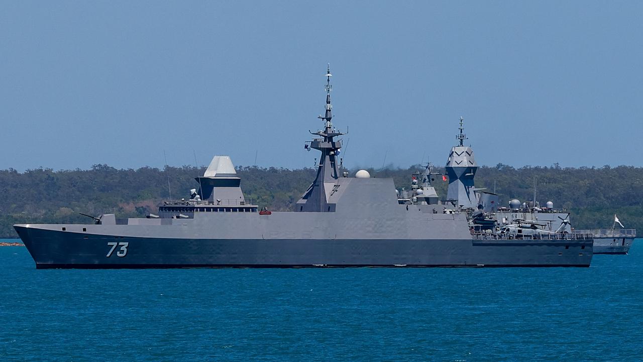 A Singaporean stealth frigate