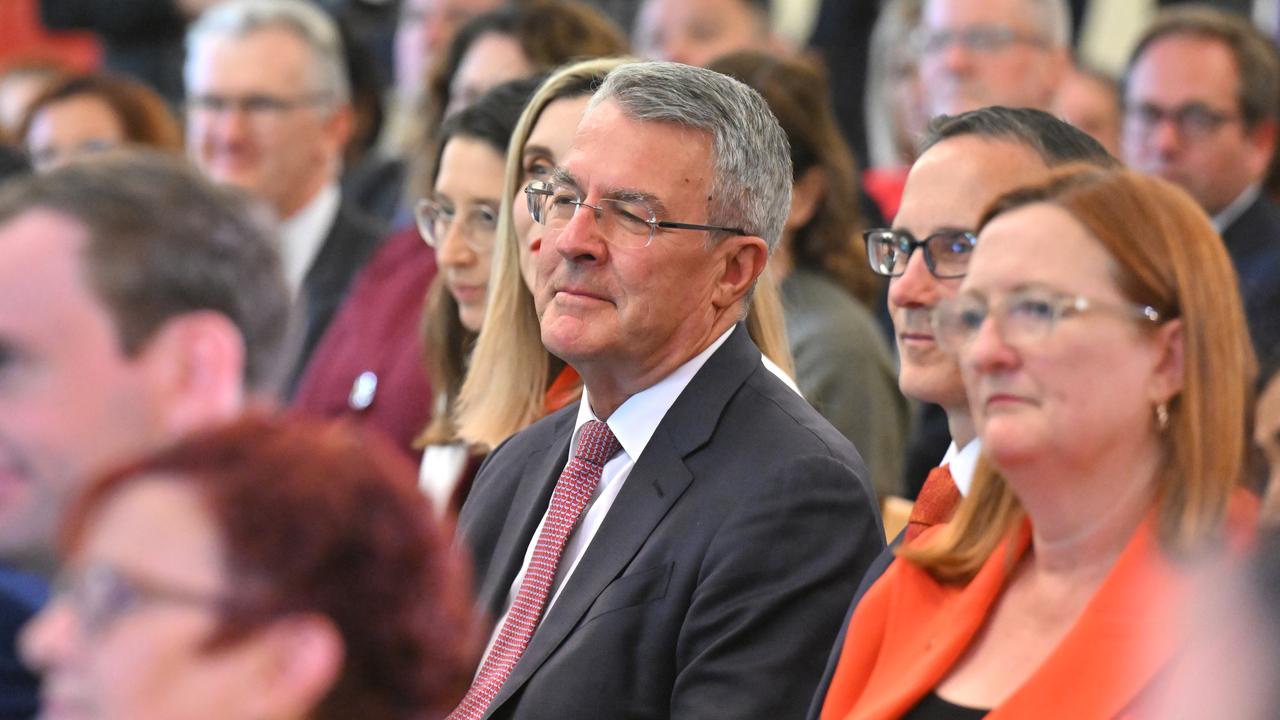 Attorney-General Mark Dreyfus attends a Labor caucus meeting