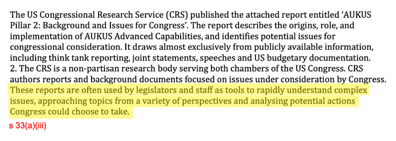 CRS report embassy preamble