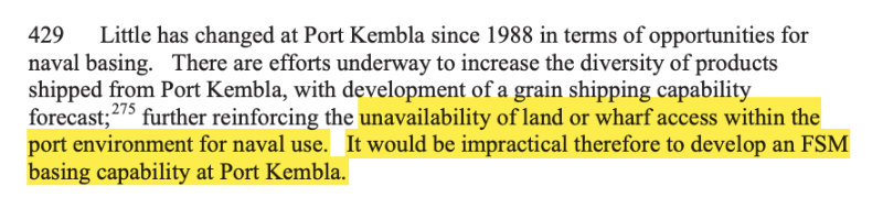 Port Kembla base feasability study