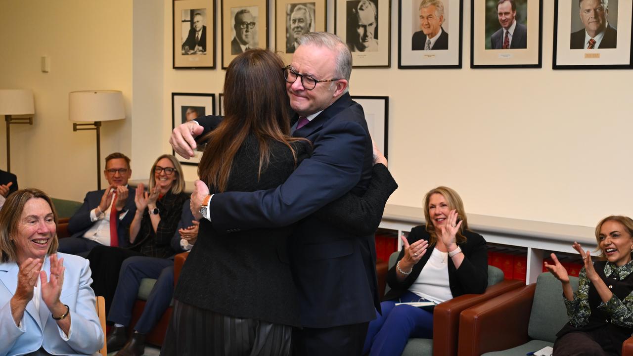 Anthony Albanese embraces Ali France