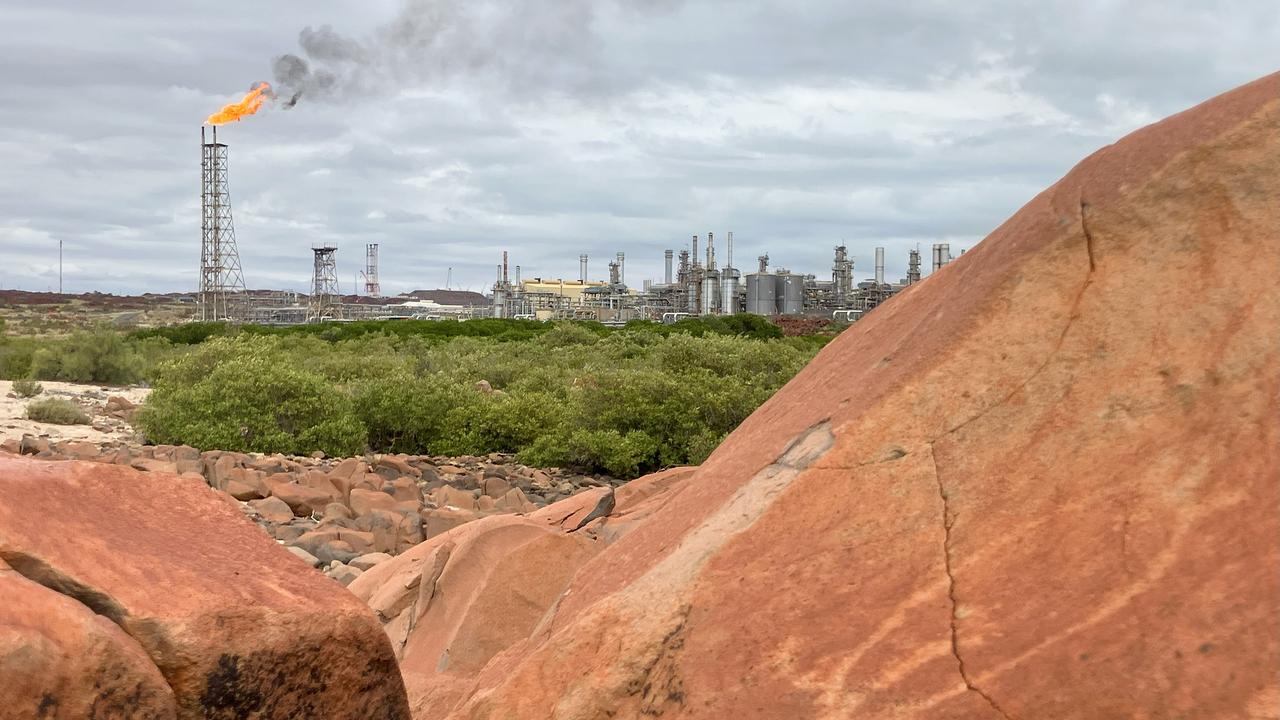 Rock art near the gas project