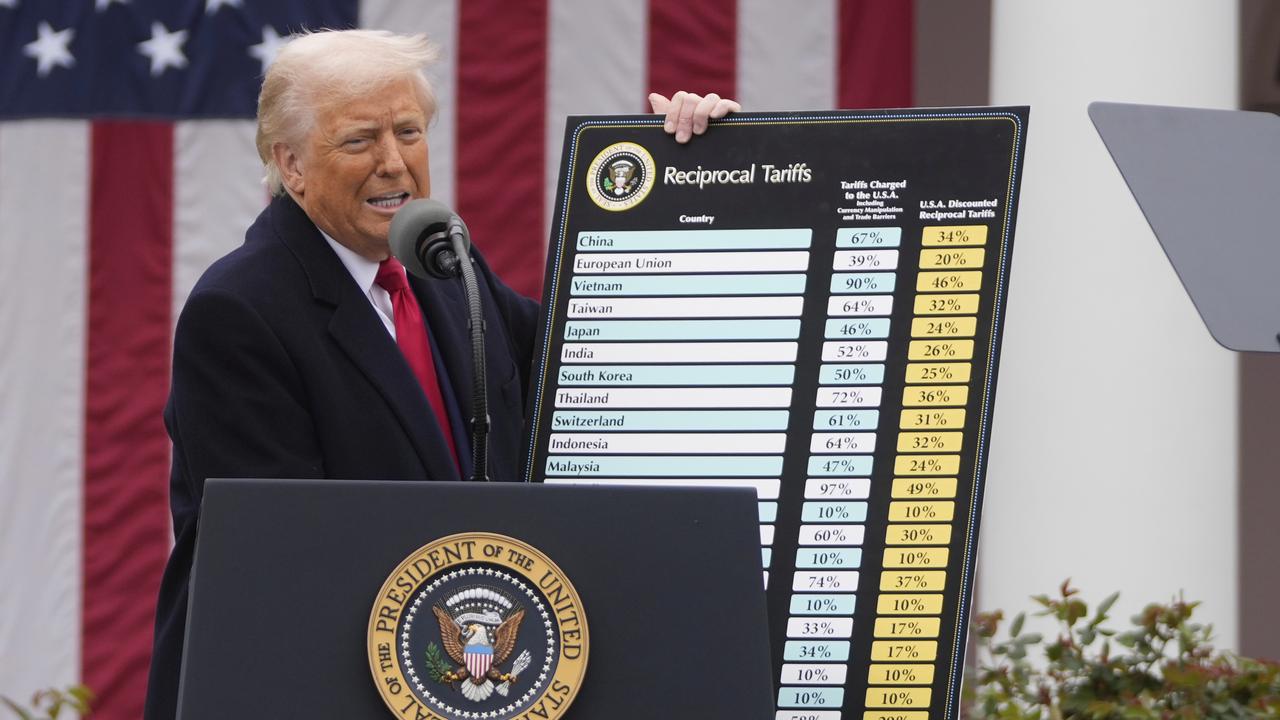 US President Donald Trump announces his tariffs
