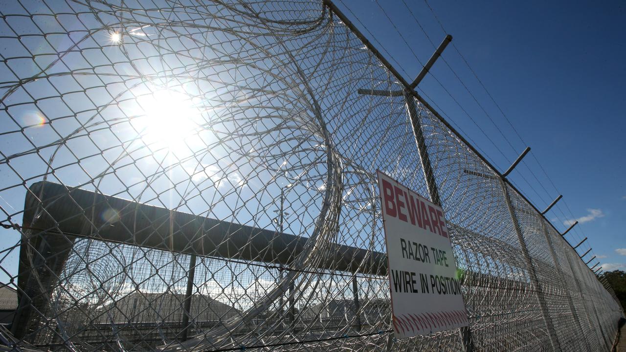 Razor wire at a prison (file image)