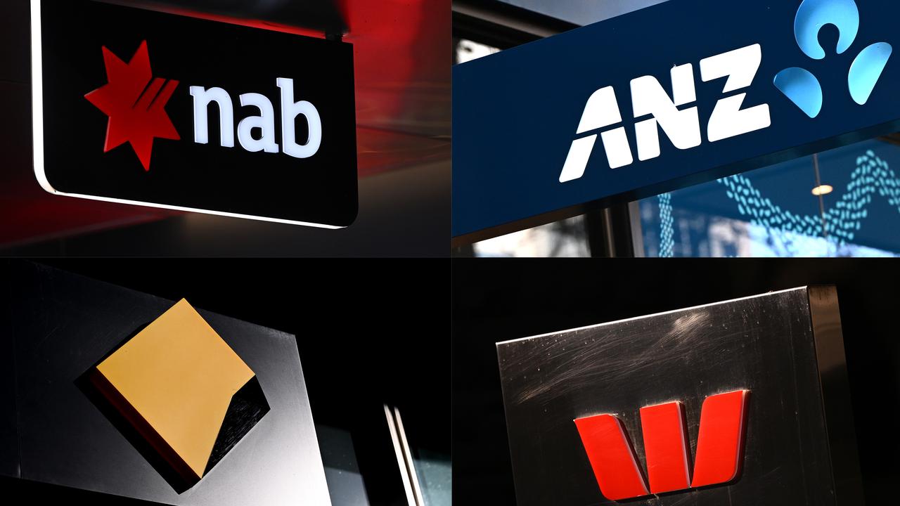 ANZ, Westpac, the Commonwealth Bank and NAB signage