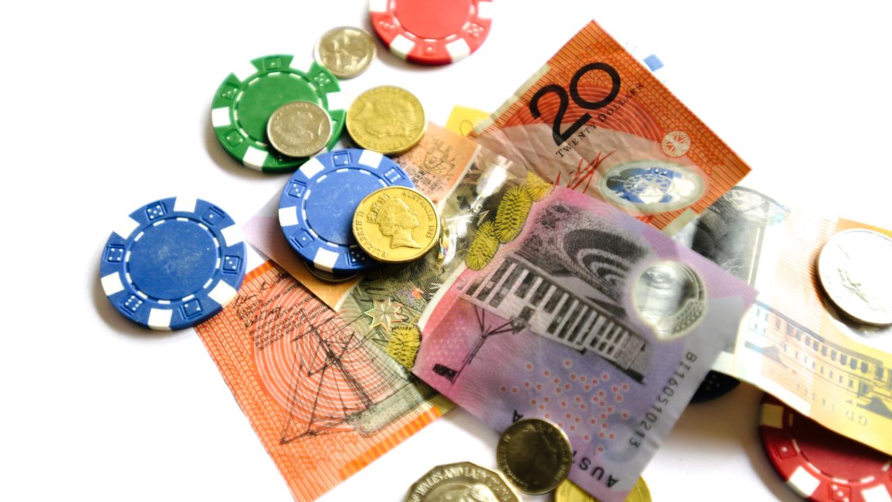 Australian coins, notes and gambling chips (file image)
