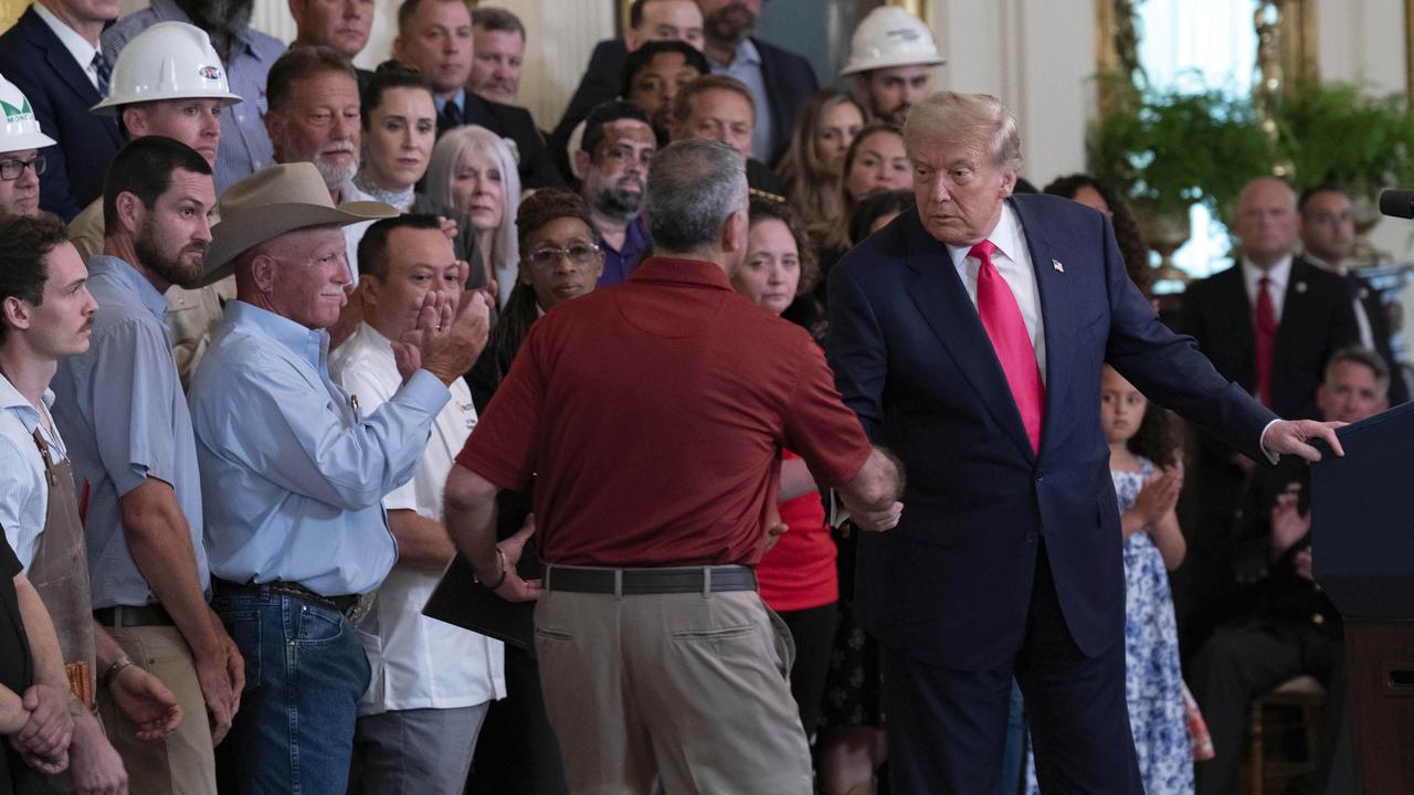 US President Donald Trump promoting his tax bill