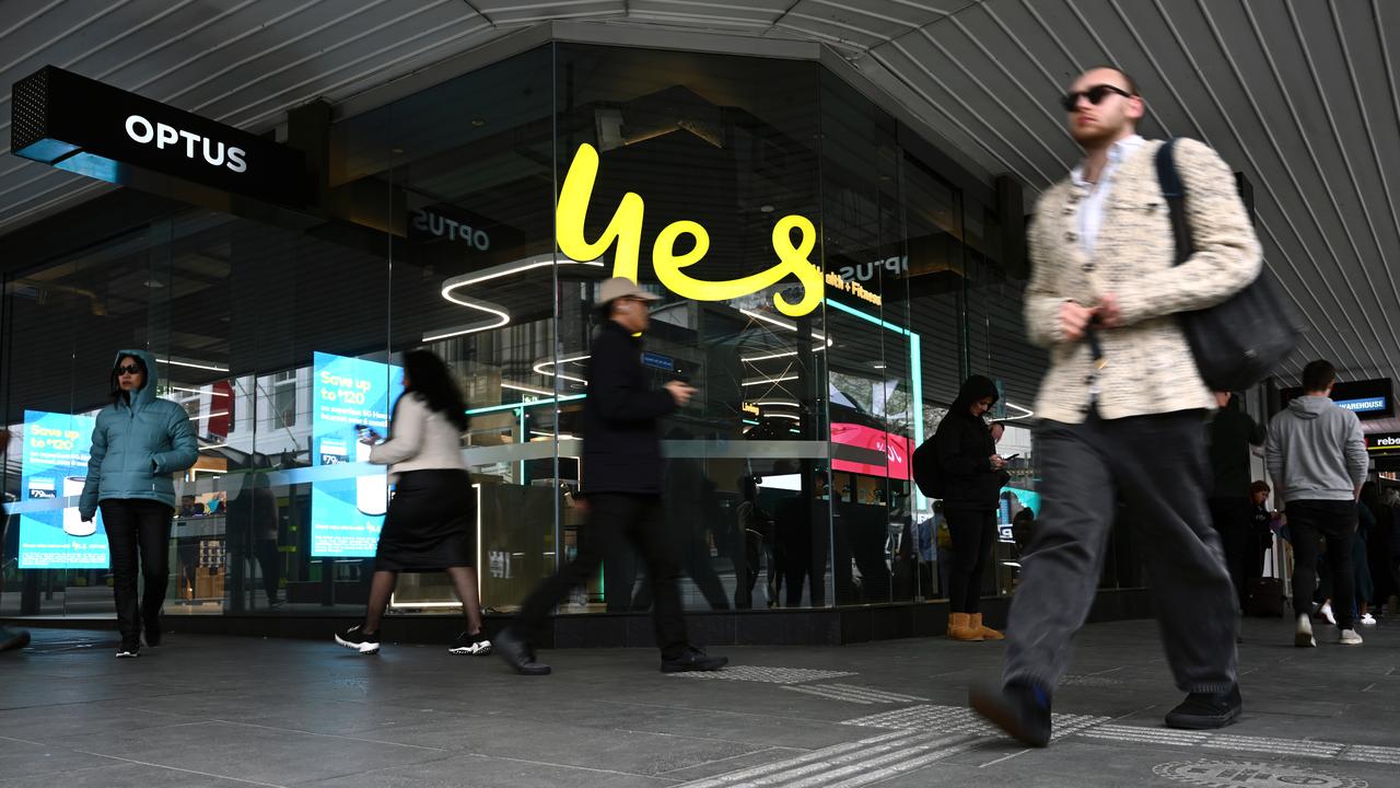 Signage at an Optus retail store (file image)