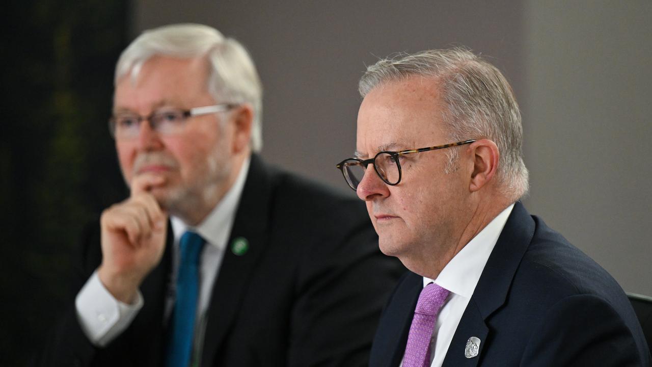 Kevin Rudd and Anthony Albanese