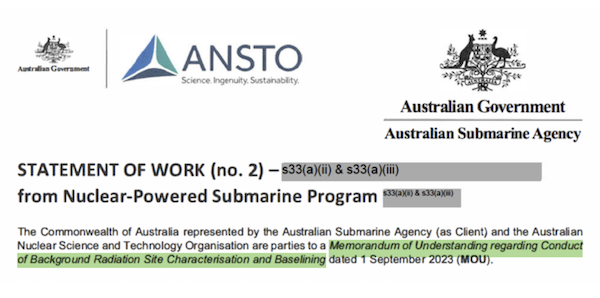 ANSTO Contract Introduction (Source: FOI)