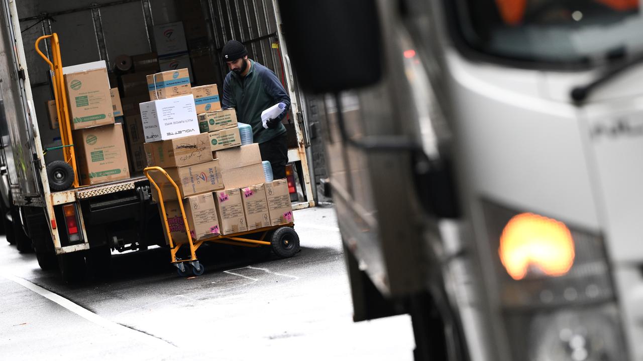 A delivery worker in Melbourne