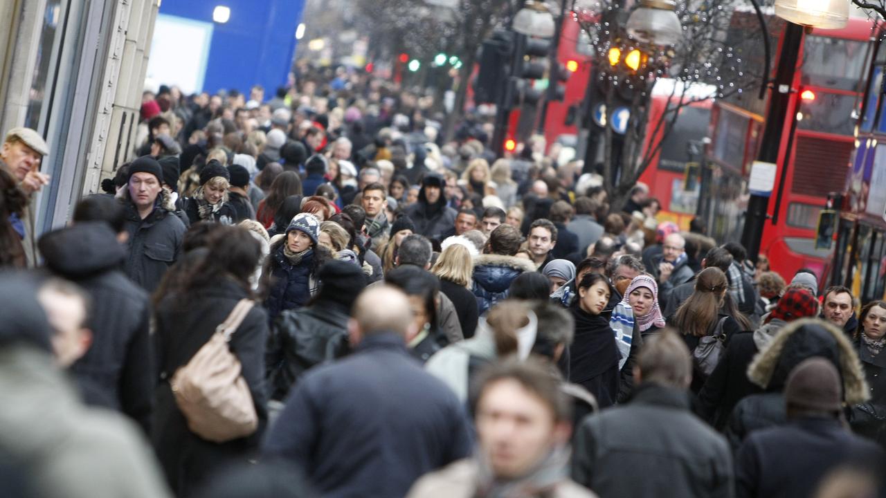 Shoppers on London's Oxford Street