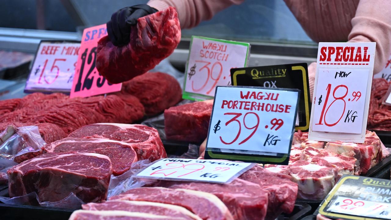 Red meat at a butcher