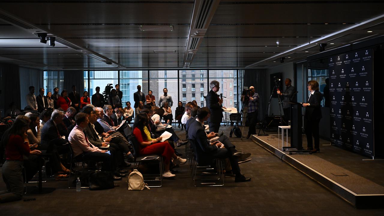 RBA Governor Michele Bullock speaks to media