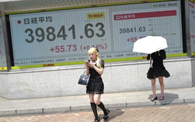 Asia stocks wobble as dollar edges down