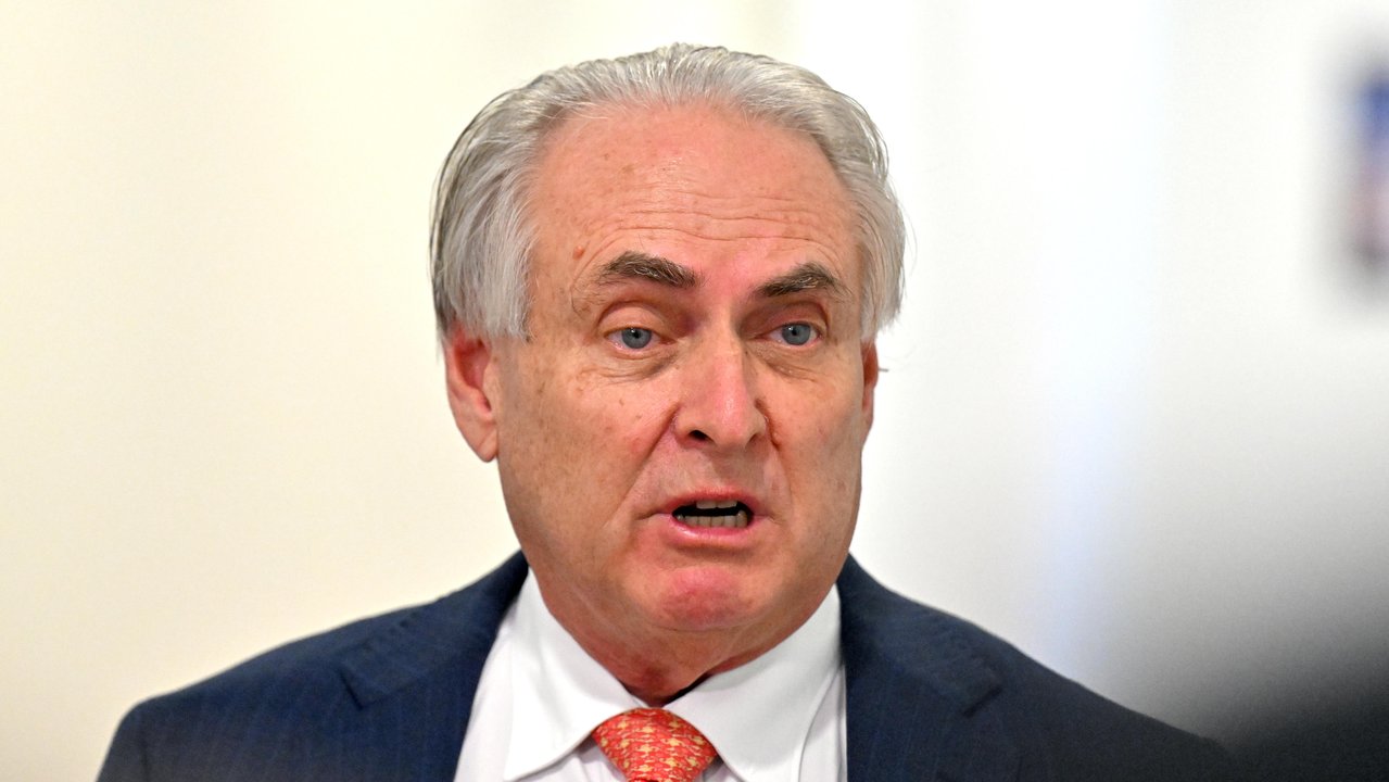 Trade Minister Don Farrell speaks to reporters in Canberra