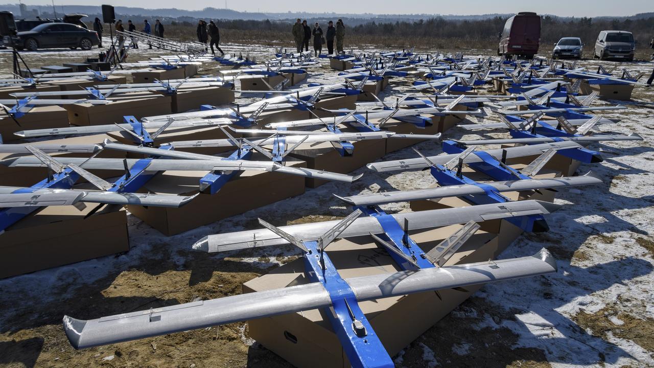 Ukrainian-made fixed-wing Besomar 3210 drone interceptors