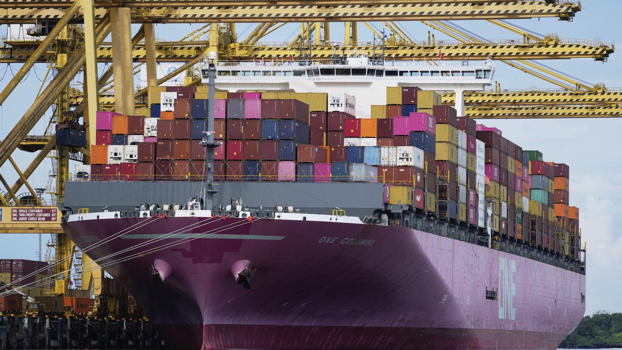 Cargo ship at port