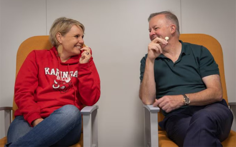 Peta Murphy and Anthony Albanese