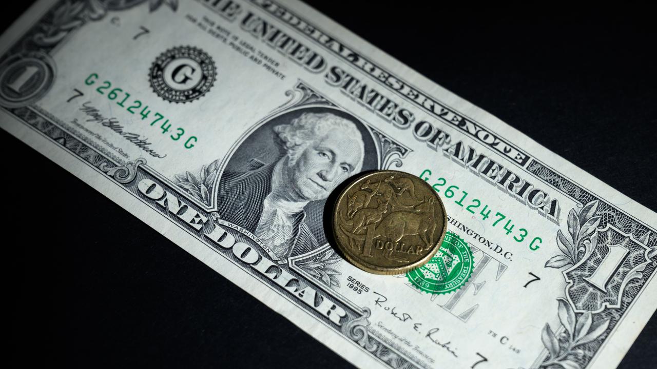 One US dollar and one Australia dollar (file image)