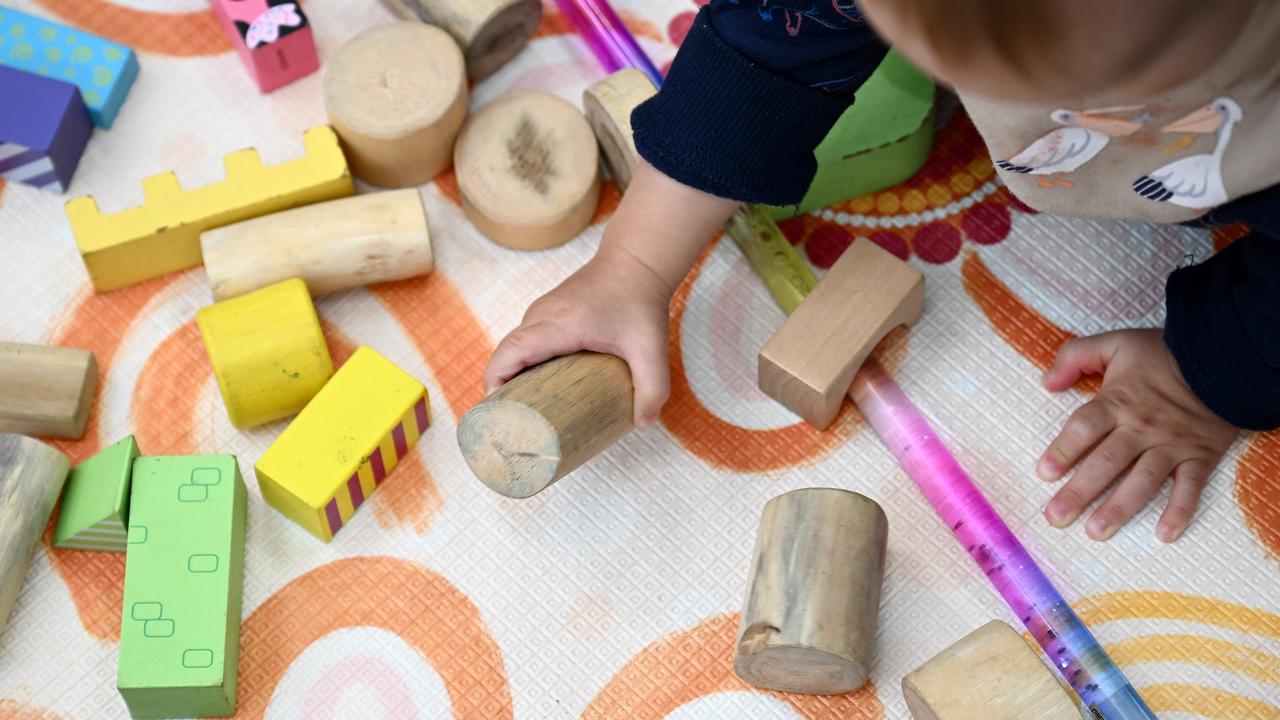 A child playing with blocks