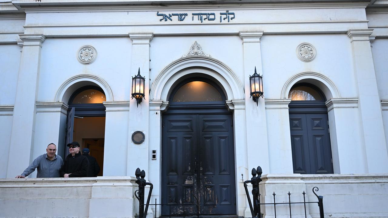 Fire damage at the East Melbourne Hebrew Congregation (file image)