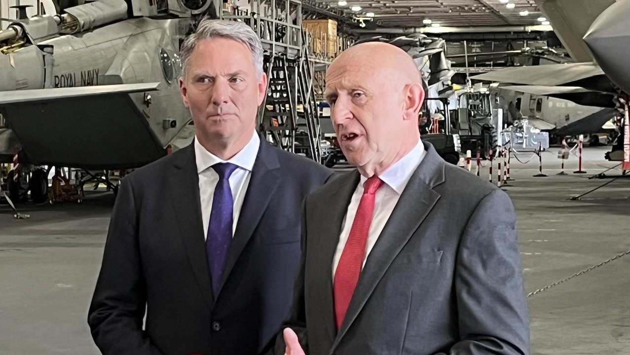 UK Secretary of State for Defence John Healey with Richard Marles