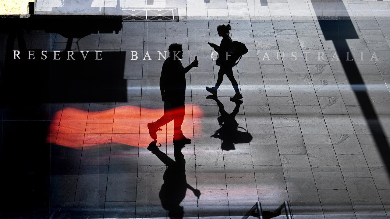 Composite image of RBA signage and people walking