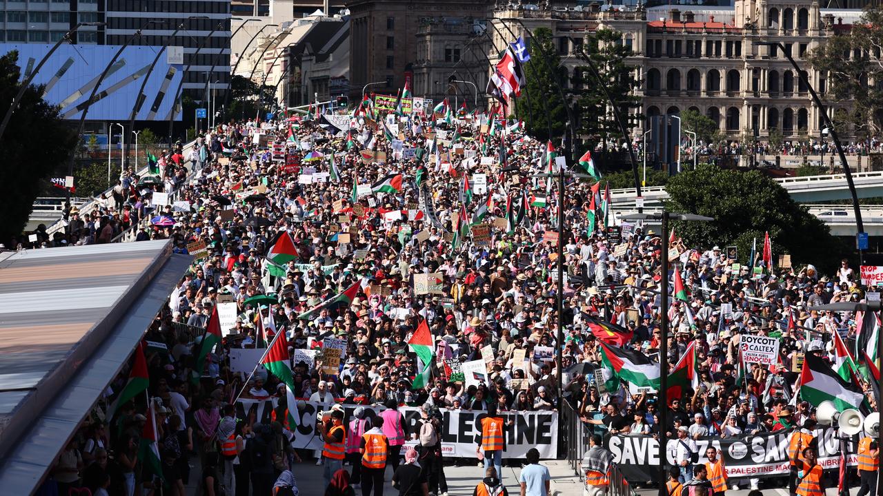 Protesters in Brisbane
