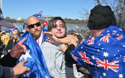 Brawls erupt as protesters clash at immigration rallies