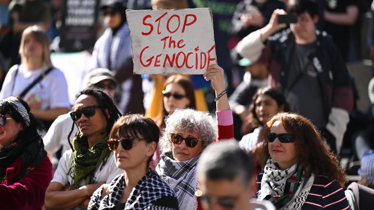 Protesters participate in pro Palestinian rally in Melbourne