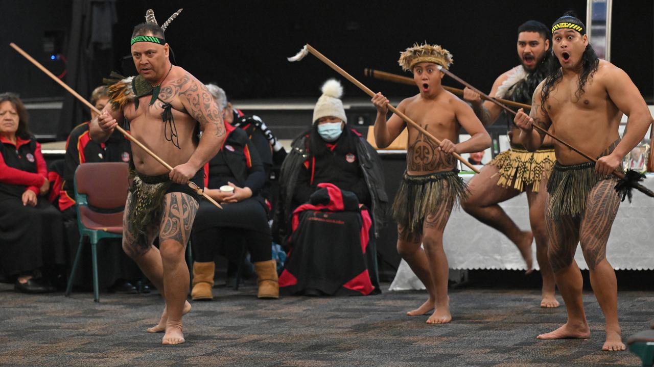 A pōwhiri, a formal Māori welcoming ceremony